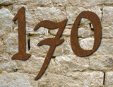 3 rustic house numbers / letters