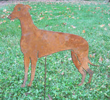 Rusty Greyhound Lawn Art