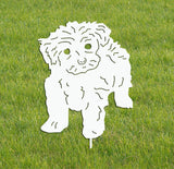 white teacup poodle plant stake