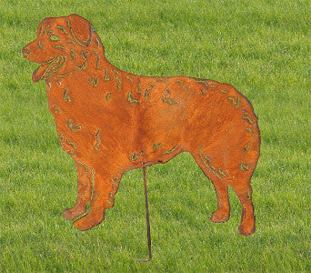 Rusty Australian Shepherd Garden Stake