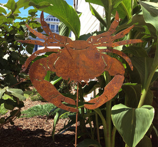 Rustic Crab Garden Stake