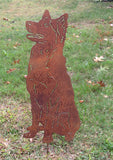 Rustic Husky Garden Stake
