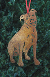 Rustic Pit Bull Ornament