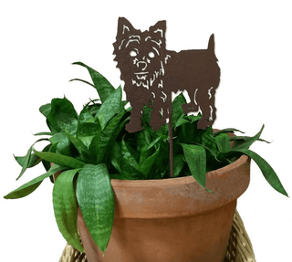 Yorkshire Terrier Plant Stake