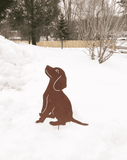 Beagle Garden Stake or Wall Hanging (Sitting - Style 3)