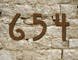 Mission Style House Numbers or Letters (Set of 3)