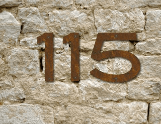 rustic address numbers 