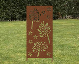 Outdoor Privacy Panel, Large Metal Wall Sculpture (InVision - Screen Name)