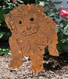 Tea Cup Poodle Garden Stake or Wall Hanging