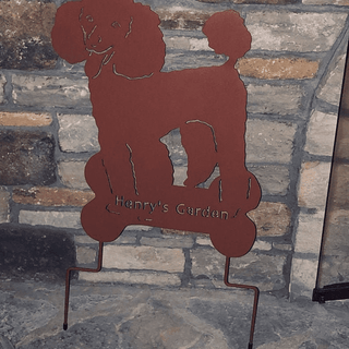 Poodle Garden Stake or Wall Hanging (Style 2)