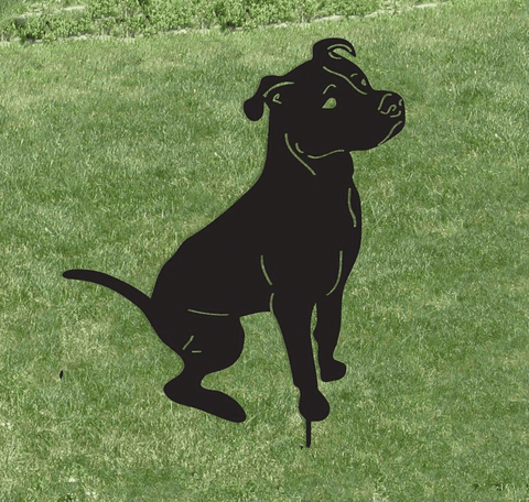 Pit Bull Garden Stake or Wall Art