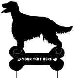 Irish Setter with Name in Bone